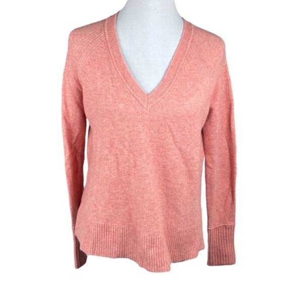 J. Crew Wool V Neck Sweater Pink Size Small - Picture 1 of 6